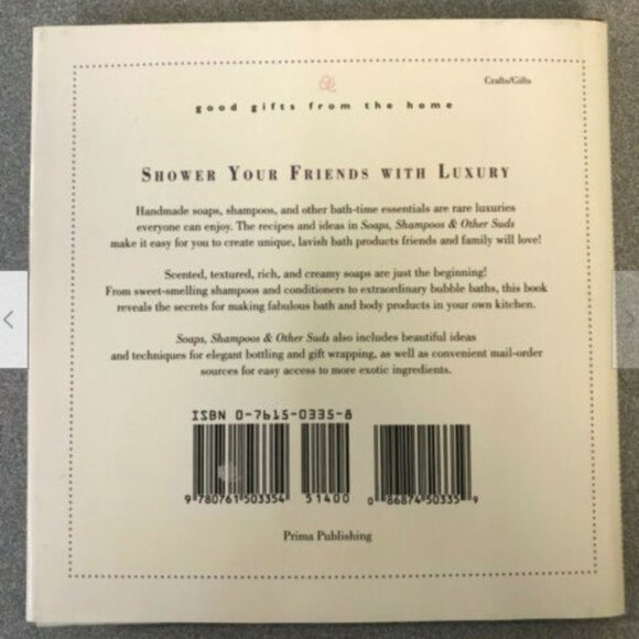 Soaps, Shampoos Other Suds Hardcover Book Kelly Reno 1996 Good Gifts from Home - Picture 2 of 2